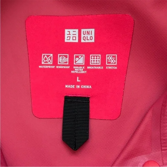 Uniqlo Hooded Rain Jacket Zip Front, Women's Size Large - Picture 5 of 10